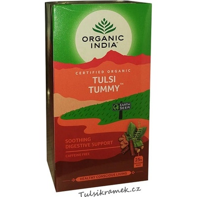 Organic India TULSI SPRÁVNÉ TRÁVENÍ 25 sáčků