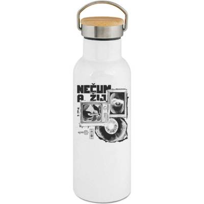 123TRIKO termoska Nečum a žij, černý tisk 500 ml vtipné