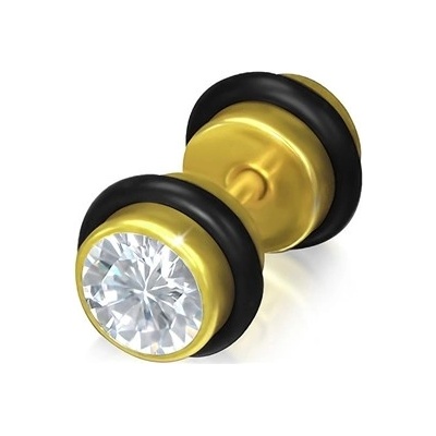Piercingate falešný piercing s kamínkem PFA00268 zlatá