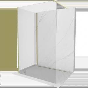 Mexen Kioto стъклена стена за душ Walk-in 130 x 85 см, прозрачна, златна четка - 800-130-212-55-00-085 (800-130-212-55-00-085)