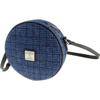 Kabelka Bannock Harris Tweed Blue Basket Weave