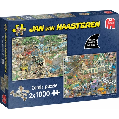 Jumbo 2x1000 Jan Van Haasteren s Safari & Storm 1000 dielov