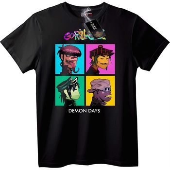 NOONEBRAND Тениска Gorillaz Demon Days - S, Black