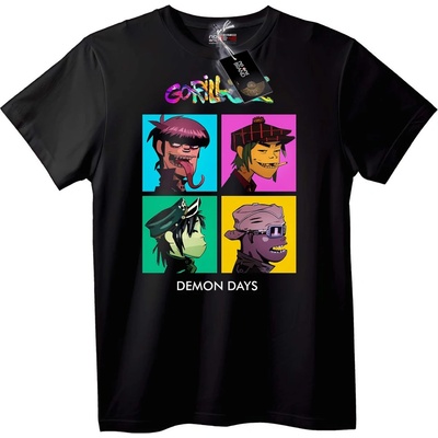 NOONEBRAND Тениска Gorillaz Demon Days - S, Black