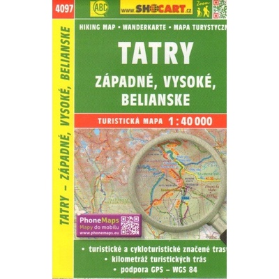 Turistická mapa Slovensko 473 Tatry západné Vysoké Belianské 1:40 000