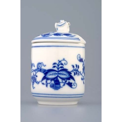 Český Porcelán Dubí ZELENÝ Cibulák Horčičník s viečkom s výrezom Originálny 100 ml