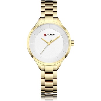 Curren Дамски часовник Curren Vectible, Златист / Бял (CURREN-9015-GOLD-WHITE)