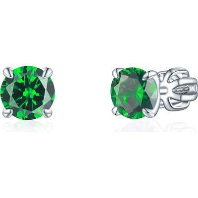 Olivie stříbrné náušnice PIPPI GREEN 7965