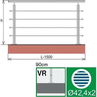 EKOfence Nerezové zábradlie AISI304 14245