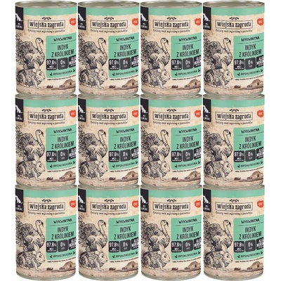 Wiejska Zagroda Vidiecka farma morčacie s morkou 12 x 400 g