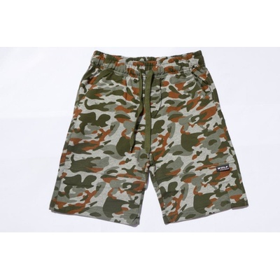 Wolf chlapecké kraťasy maskáče šedá/černá/hnědá