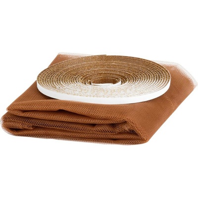 FlyScreen Sieť 150x090 cm, proti hmyzu a komárom, na okno, hnedá PE