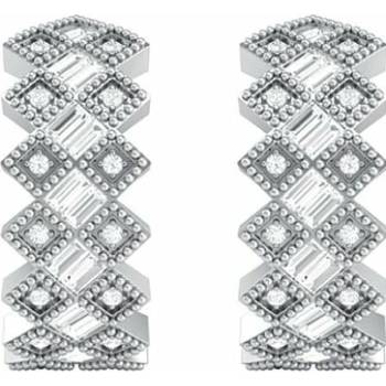 Eppi Zlaté kruhové náušnice s lab-grown diamantmi Helle E49142