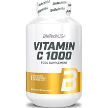 BioTechUSA Vitamin C 1000 tabliety na podporu imunitného systému, pre krásnu pleť a nechty 100 tabliet