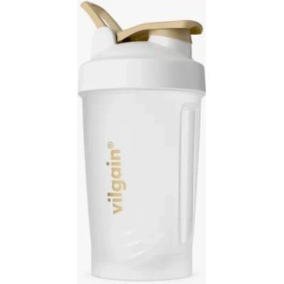Vilgain Shaker Pro 400ml - s praktickým poutkem, zaobleným dnem a spirálou, bílý