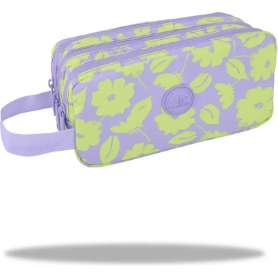 COOLPACK Ученически несесер с три ципа coolpack - primus - flores lila