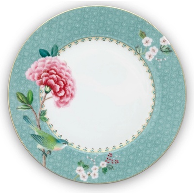 Pip Studio Blushing Birds talíř Ø 21cm, modrý