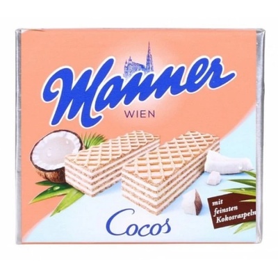 Manner Манер Хрупкави вафли с пълнеж от кокосов крем 75гр
