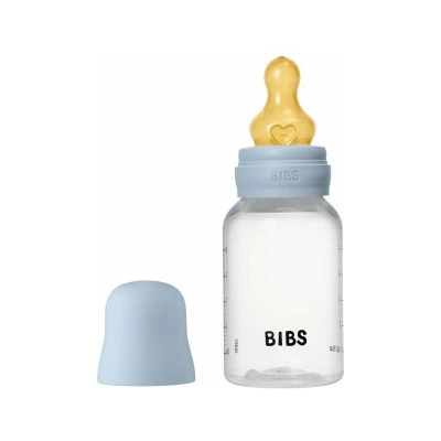 Bibs antikoliková fľaša s kaučuk cumlíkom Baby Blue 150ml