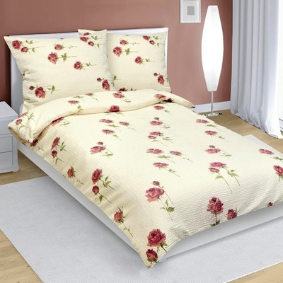 Bellatex obliečky krep 80/110 růžičky 140x200 70x90