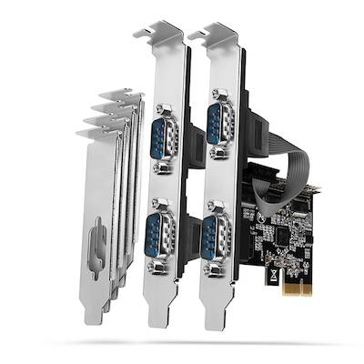 AXAGON PCEA-S4N, PCIe řadič - 4x sériový port (RS232) 250 kbps, vč. LP Axagon