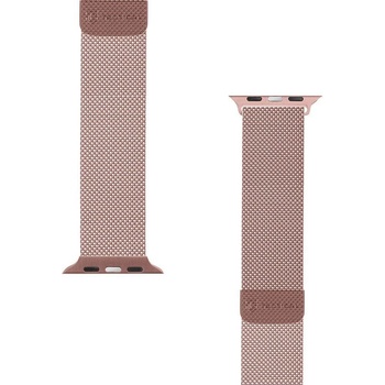Tactical Стоманена, неръждаема каишка за Apple Watch 42мм, 44мм, 45мм, 46мм, Ultra, Ultra 2 49мм - Tactical 343 Milanese Loop Magnetic Stainless Steel Band (розово злато) (2445299)