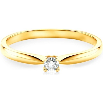 Savicki Zásnubný prsteň žlté zlato diamant SAV0238D4 Z