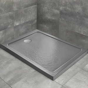 Radaway Правоъгълно душ корито Radaway Doros F Stone 100x80 см антрацит акрил (SDRF1080-01-64S)