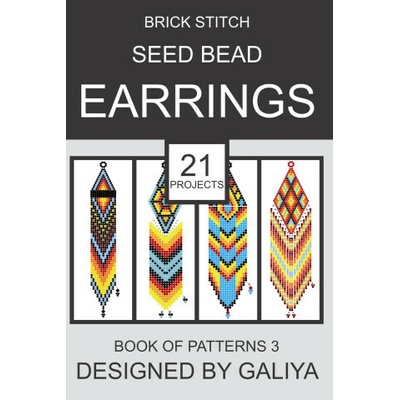 Brick Stitch Seed Bead Earrings. Book of Patterns 3
