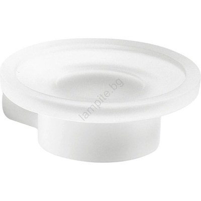 Gedy - стенна сапунерка PIRENEI млечно стъкло/матово бяло (SH0848)