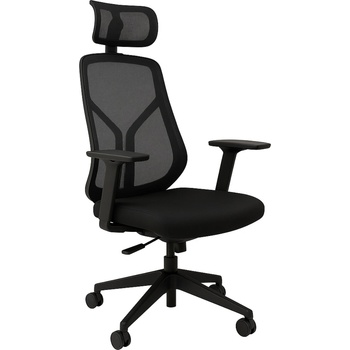 Работен офис стол Omega Black HR - Ергономичен комфорт и стил