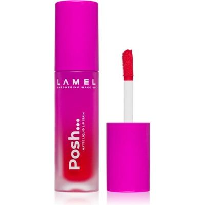 LAMEL Posh Matte Liquid Lip Stain дълготрайно матово течно червило цвят №406 Ruby Red 4 гр