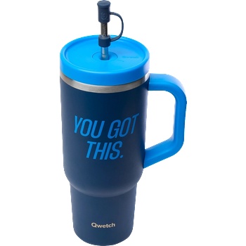 Qwetch Travel cup isotherme inox - Level up - 900ml - Midnight blue