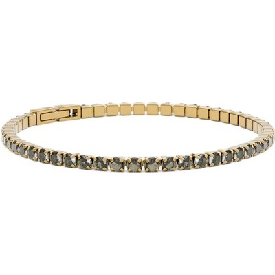 Furiosa Tenisový náramek s šedými krystaly Swarovski SB-MIDNIGHTTENNIS-G 17 cm