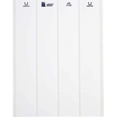 Brady LAT-11-747-5 / 029730, LaserTab Laser Printable Labels, 47.63 mm x 9.53 mm