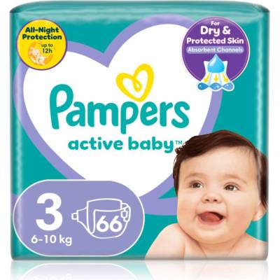 Active Baby Size 3 еднократни пелени 6-11 kg 66 бр