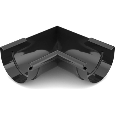 Bryza PVC Vnútorný roh 125 mm čierny
