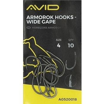 Avid Carp Armorok Hooks Wide Gape Barbless vel.2 10 ks