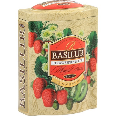 Basilur Black Strawberry Kiwi plech 100 g