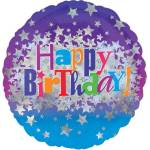 Amscan Балон от фолио - Happy Birthday Stars 43см