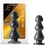 Blush Novelties Jet - дилдо с вакуумна основа и релефни топчета - черно