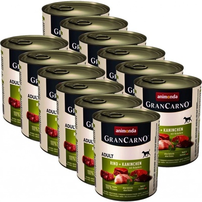 Animonda Gran Carno Adult králik & byliny 12 x 800 g