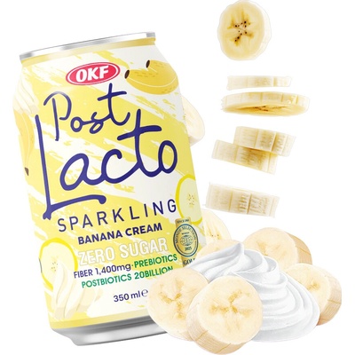 OKF PostLacto Zero Sugar Banana Cream Sparkling Drink 350 ml