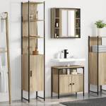 vidaXL Комплект мебели за баня 3 бр. Сонома дъб 33 x 33 x 185, 5 см (3399392)