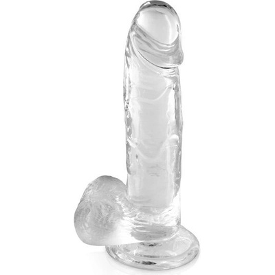 Pure Jelly Realistické dildo s varlaty 20 x 4 cm Průhledná