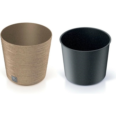 Prosperplast Kvetináč FURU ROUND LOW ECO WOOD 30 cm naturo