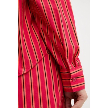 Silvian Heach Памучна риза Silvian Heach TANDAM дамска в розово със свободна кройка с класическа яка GPP25446CA (GPP25446CA)