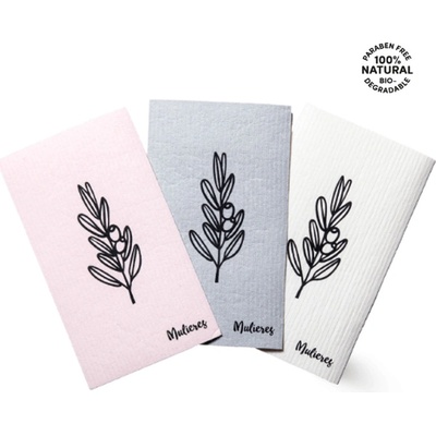 Mulieres Sada pratelných univerzálních hadříků 100% kompostovatelné 3 ks – Zboží Dáma
