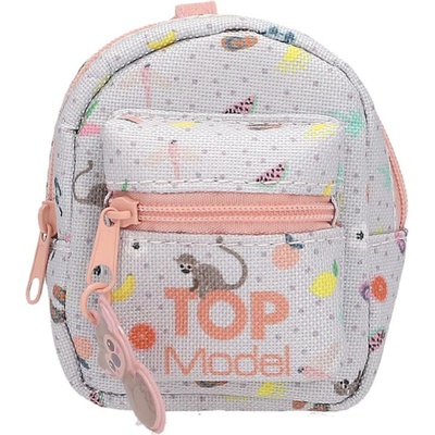 Přívěsek mini batůžek Top Model opička oranžový zip
