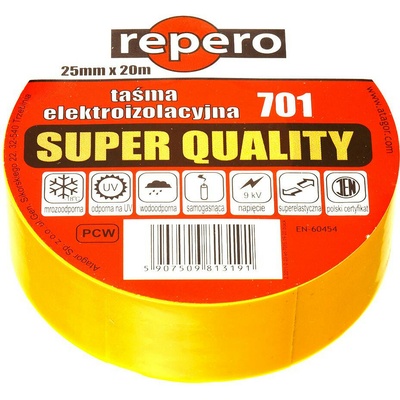 Repero 701 Izolačná páska 19 mm x 20 m žltá